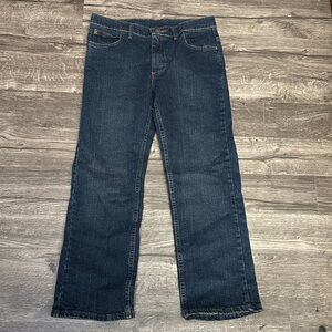 Wrangler Men's Relaxed Fit Jeans in Deep Blue